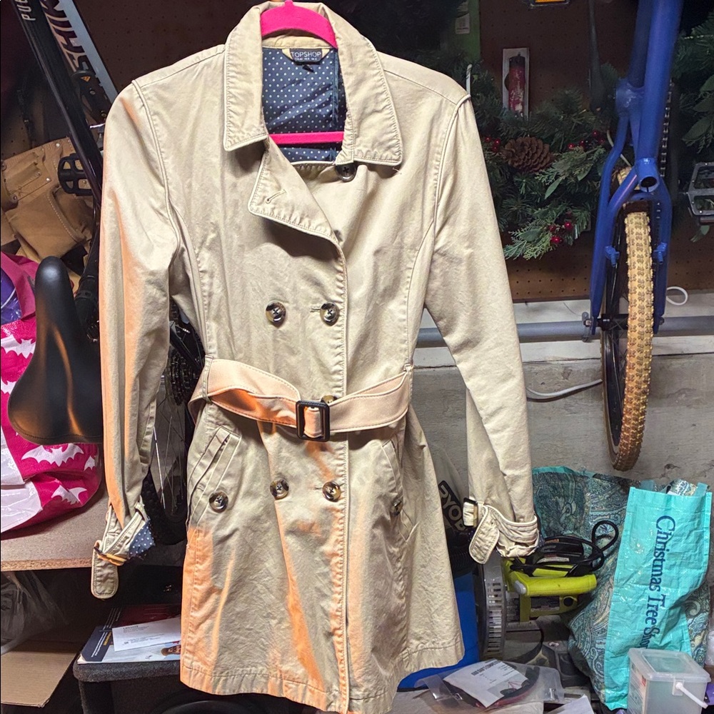 Topshop Tan Trench Coat